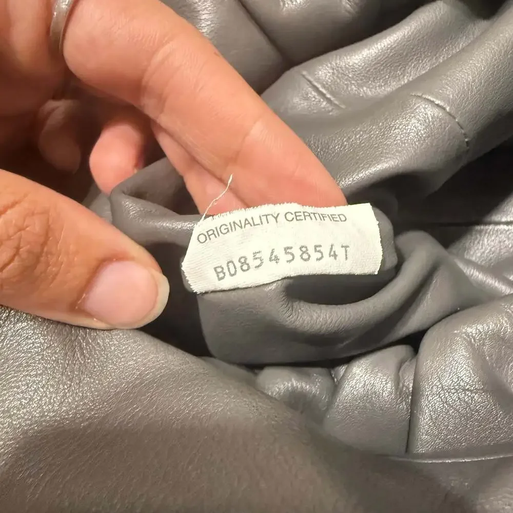 Bottega Veneta The Shoulder Pouch Leather Handbag in Grey